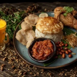 Nasi Lemak Ayam Crispy with Beverage