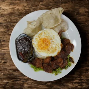 Chicken Spicy Soy Sauce Rice with Fried Egg